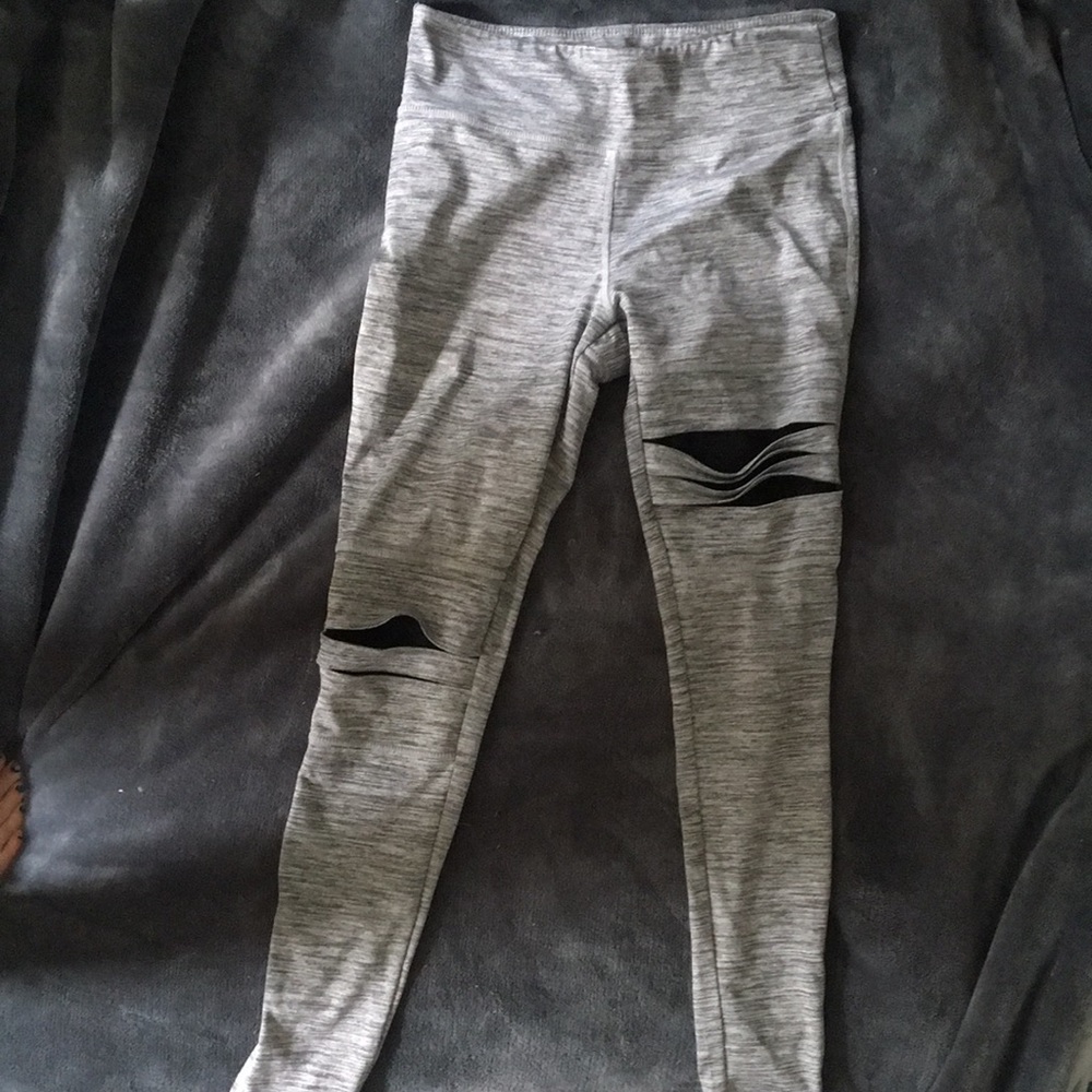 Ripped dark grey leggings